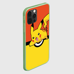 Чехол для iPhone 12 Pro Max Pikachu, цвет: 3D-салатовый — фото 2