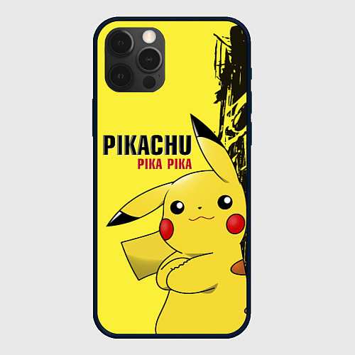 Чехол iPhone 12 Pro Max Pikachu Pika Pika / 3D-Черный – фото 1