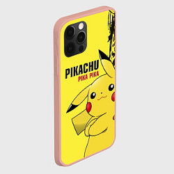 Чехол для iPhone 12 Pro Max Pikachu Pika Pika, цвет: 3D-светло-розовый — фото 2