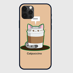 Чехол для iPhone 12 Pro Max Catpuccino, цвет: 3D-черный