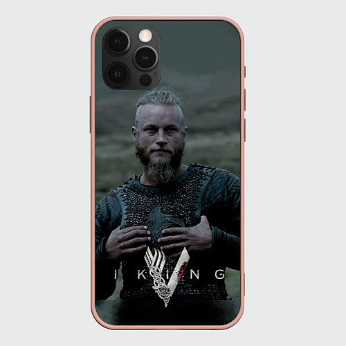 Чехол iPhone 12 Pro Max Vikings: Ragnarr Lodbrok / 3D-Светло-розовый – фото 1