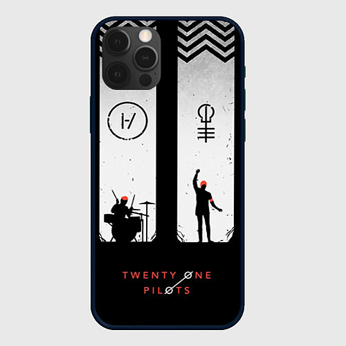 Чехол iPhone 12 Pro Max Twenty One Pilots: Lines / 3D-Черный – фото 1