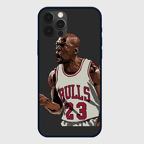Чехол iPhone 12 Pro Max Bulls 23: Jordan / 3D-Черный – фото 1