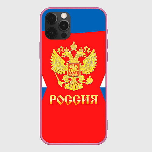 Чехол iPhone 12 Pro Max Сборная РФ: #91 TARASENKO / 3D-Малиновый – фото 1