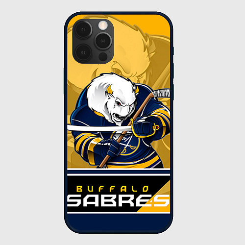 Чехол iPhone 12 Pro Max Buffalo Sabres / 3D-Черный – фото 1