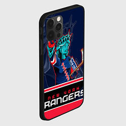 Чехол для iPhone 12 Pro Max New York Rangers, цвет: 3D-черный — фото 2