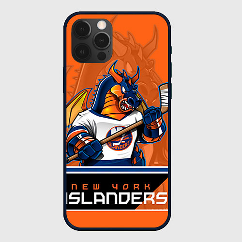 Чехол iPhone 12 Pro Max New York Islanders / 3D-Черный – фото 1