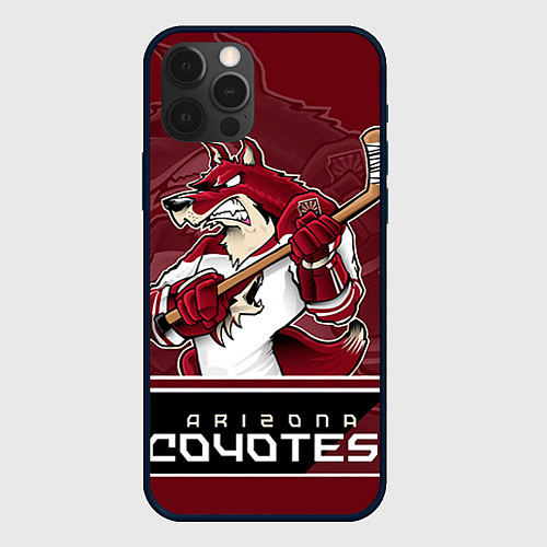 Чехол iPhone 12 Pro Max Arizona Coyotes / 3D-Черный – фото 1