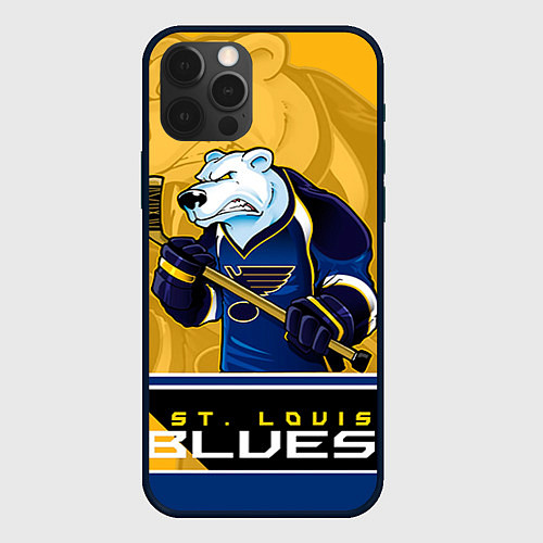 Чехол iPhone 12 Pro Max St. Louis Blues / 3D-Черный – фото 1