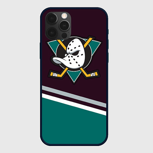 Чехол iPhone 12 Pro Max Anaheim Ducks / 3D-Черный – фото 1