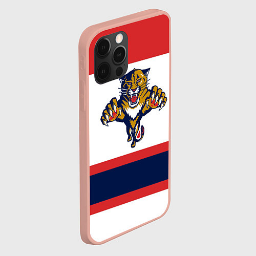 Чехол iPhone 12 Pro Max Florida Panthers / 3D-Светло-розовый – фото 2