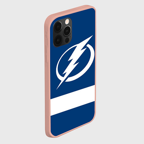 Чехол iPhone 12 Pro Max Tampa Bay Lightning / 3D-Светло-розовый – фото 2