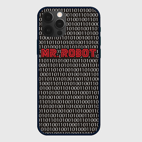 Чехол iPhone 12 Pro Max Mr. Robot: Binary code / 3D-Черный – фото 1