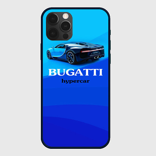 Чехол iPhone 12 Pro Max Bugatti hypercar / 3D-Черный – фото 1