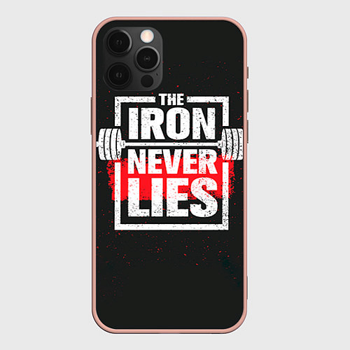 Чехол iPhone 12 Pro Max The iron never lies / 3D-Светло-розовый – фото 1