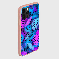 Чехол для iPhone 12 Pro Max Сине-розовые тропики, цвет: 3D-светло-розовый — фото 2