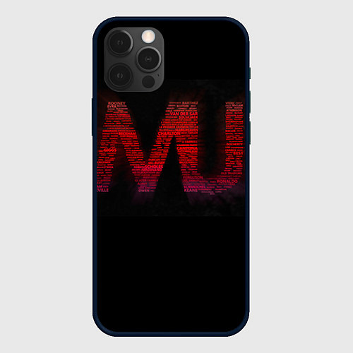 Чехол iPhone 12 Pro Max Manchester United team / 3D-Черный – фото 1