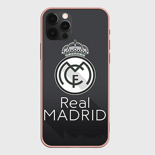 Чехол iPhone 12 Pro Max Real Madrid / 3D-Светло-розовый – фото 1
