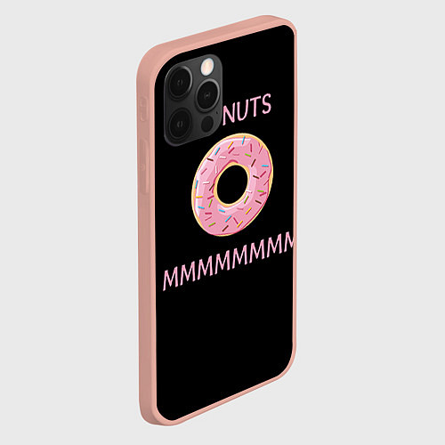 Чехол iPhone 12 Pro Max Donuts / 3D-Светло-розовый – фото 2