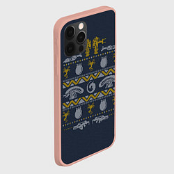 Чехол для iPhone 12 Pro Max Новогодний свитер Чужой, цвет: 3D-светло-розовый — фото 2
