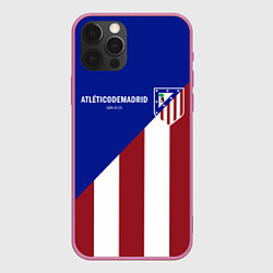Чехол для iPhone 12 Pro Max FC Atletico Madrid, цвет: 3D-малиновый