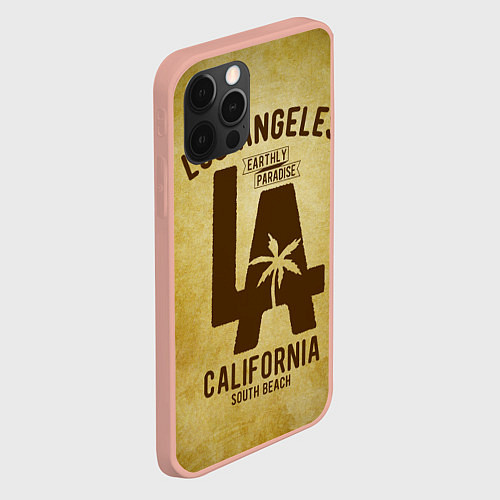Чехол iPhone 12 Pro Max Лос-Анджелес / 3D-Светло-розовый – фото 2
