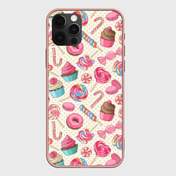 Чехол для iPhone 12 Pro Max Радости для сладости, цвет: 3D-светло-розовый