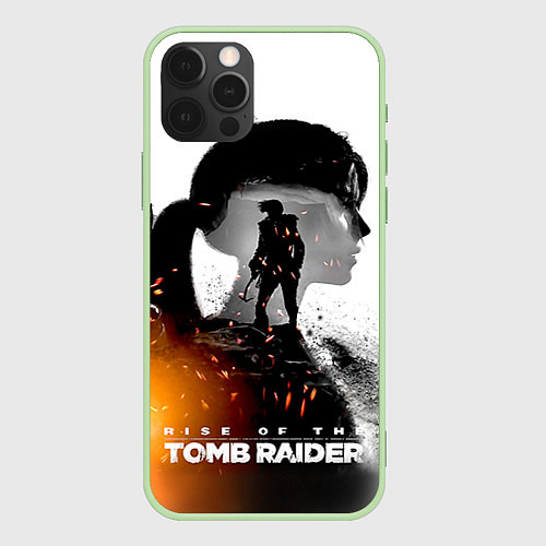 Чехол iPhone 12 Pro Max Rise of the Tomb Raider 1 / 3D-Салатовый – фото 1