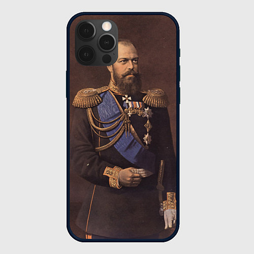 Чехол iPhone 12 Pro Max Александр III Миротворец / 3D-Черный – фото 1