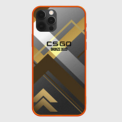 Чехол для iPhone 12 Pro Max Cs:go - Bronze Deco Бронзовая декорация 2022, цвет: 3D-красный