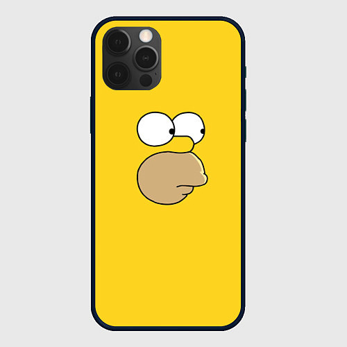 Чехол iPhone 12 Pro Max Гомер стесняется / 3D-Черный – фото 1