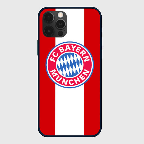 Чехол iPhone 12 Pro Max Bayern FC: Red line / 3D-Черный – фото 1