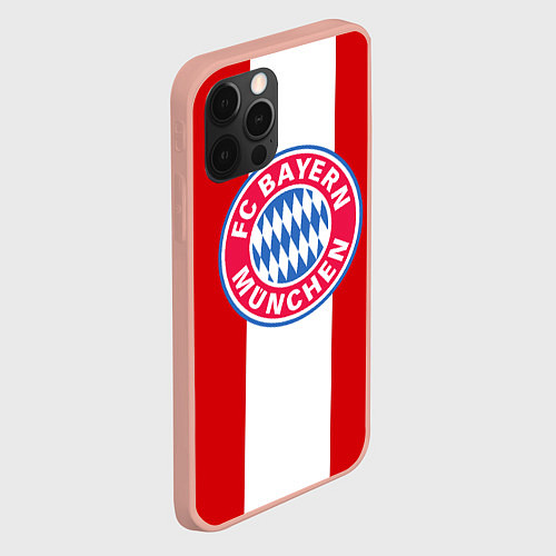 Чехол iPhone 12 Pro Max Bayern FC: Red line / 3D-Светло-розовый – фото 2