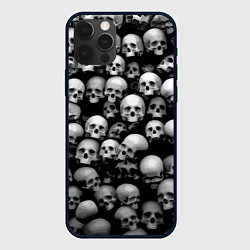 Чехол iPhone 12 Pro Max Черепа на черном