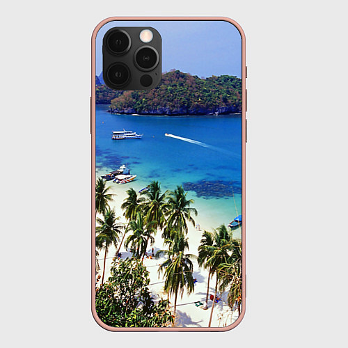 Чехол iPhone 12 Pro Max Таиланд / 3D-Светло-розовый – фото 1