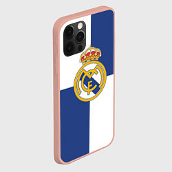 Чехол для iPhone 12 Pro Max Real Madrid: Blue style, цвет: 3D-светло-розовый — фото 2