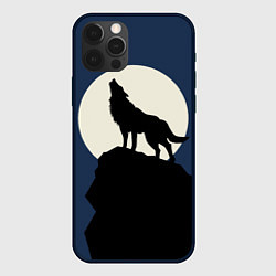 Чехол для iPhone 12 Pro Max Вой на луну, цвет: 3D-черный
