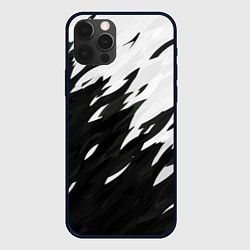 Чехол для iPhone 12 Pro Max Black & white, цвет: 3D-черный