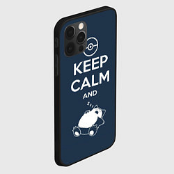 Чехол для iPhone 12 Pro Max Keep Calm & Squirtle, цвет: 3D-черный — фото 2