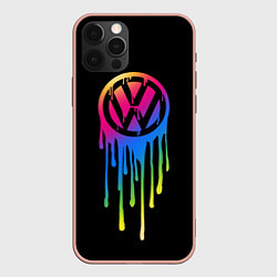 Чехол для iPhone 12 Pro Max Volkswagen, цвет: 3D-светло-розовый
