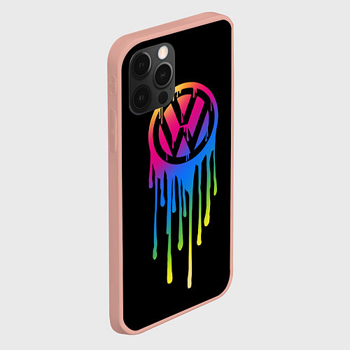 Чехол iPhone 12 Pro Max Volkswagen / 3D-Светло-розовый – фото 2