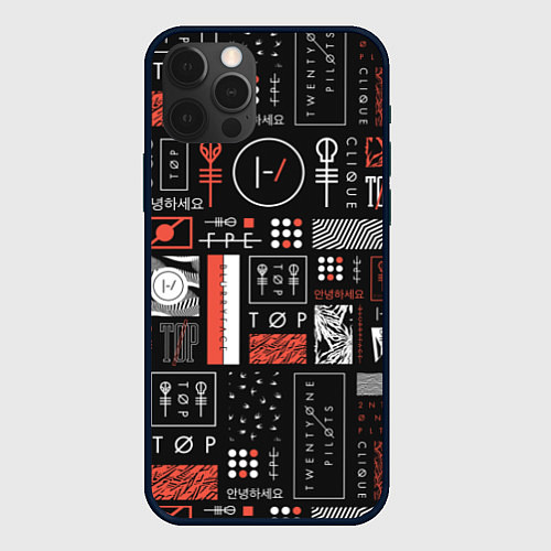 Чехол iPhone 12 Pro Max 21 Pilots: Geometry / 3D-Черный – фото 1