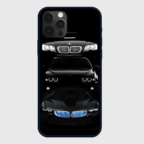 Чехол iPhone 12 Pro Max BMW - models / 3D-Черный – фото 1