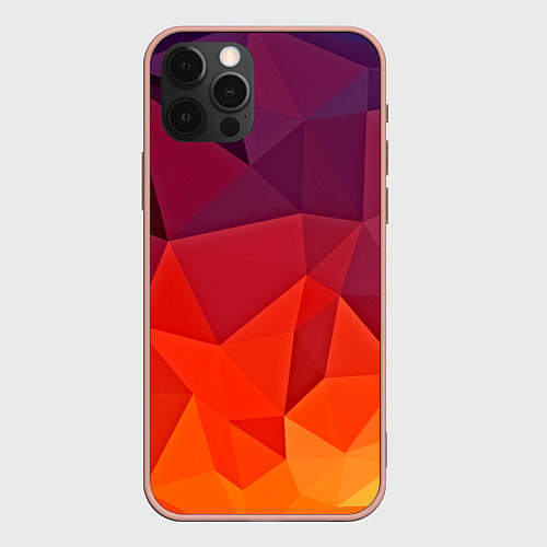 Чехол iPhone 12 Pro Max Geometric / 3D-Светло-розовый – фото 1