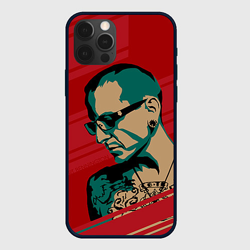 Чехол iPhone 12 Pro Max Chester Bennington / 3D-Черный – фото 1