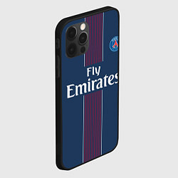 Чехол для iPhone 12 Pro Max PSG FC: Blue, цвет: 3D-черный — фото 2