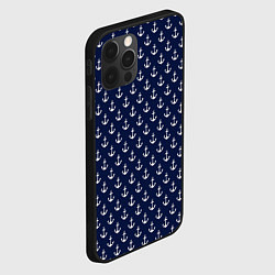 Чехол для iPhone 12 Pro Max Морские якоря, цвет: 3D-черный — фото 2