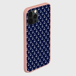 Чехол для iPhone 12 Pro Max Морские якоря, цвет: 3D-светло-розовый — фото 2