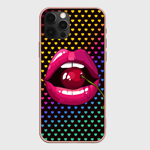 Чехол iPhone 12 Pro Max Pop art / 3D-Светло-розовый – фото 1