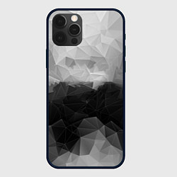 Чехол для iPhone 12 Pro Max Polygon gray, цвет: 3D-черный